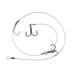 Dragon Treble Hook Deadbait Leader 50CM 18KG Size 2