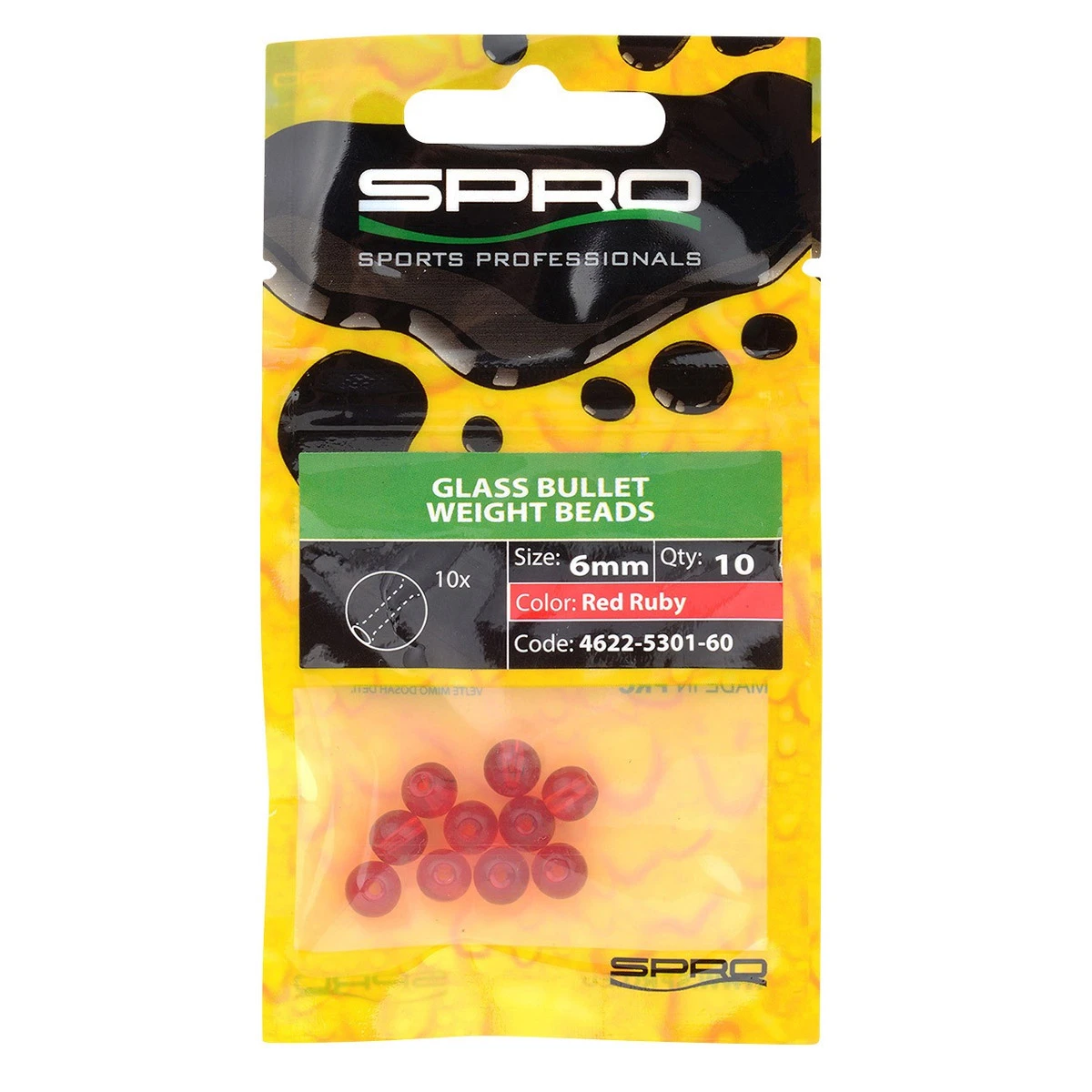 Spro Round Smooth Glass Beads Red Ruby - Afbeelding 2